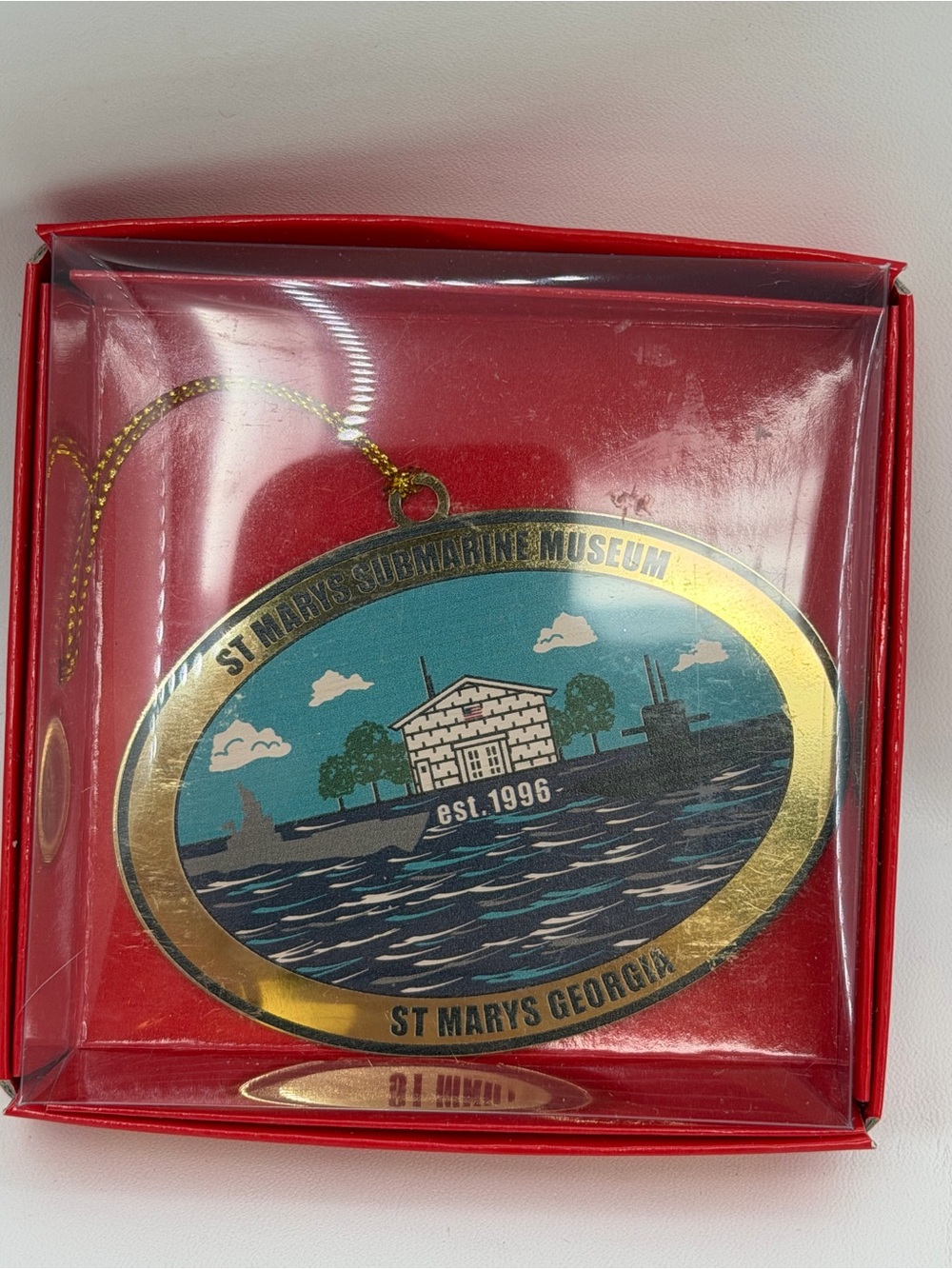 St. Mary’s Georgia Submarine Museum Brass Hanging Christmas Ornament Kings Bay